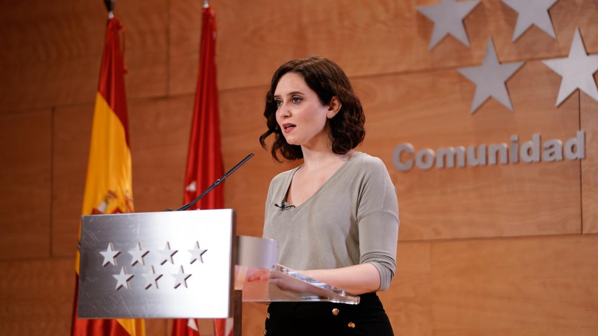 Isabel Díaz Ayuso da positivo en COVID19