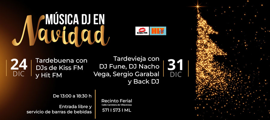 Música y DJs en la Tardebuena y la Tardevieja del Recinto ferial de Boadilla del Monte Música y DJs en la Tardebuena y la Tardevieja del Recinto ferial de Boadilla del Monte