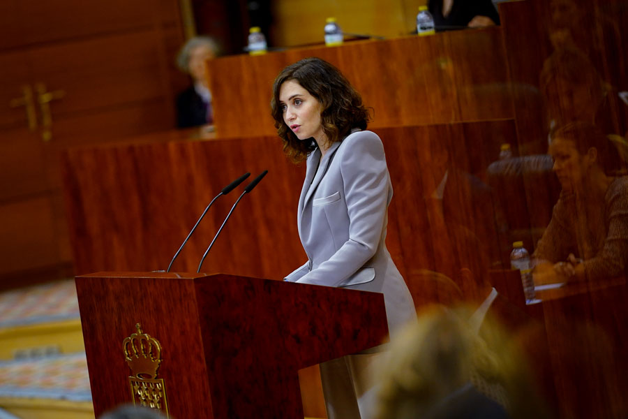 Díaz Ayuso expone sus medidas de gobierno en el Debate de Investidura en la Asamblea de Madrid