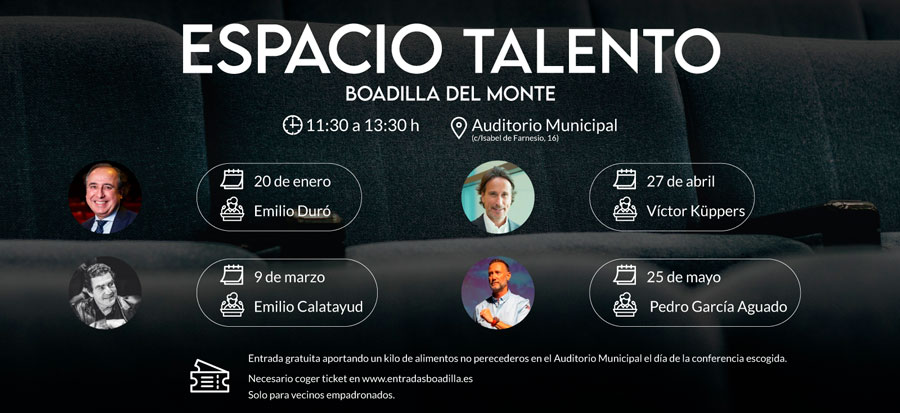 Ciclo de conferencias 'Espacio Talento' con líderes en distintos ámbitos sociales en Boadilla del Monte