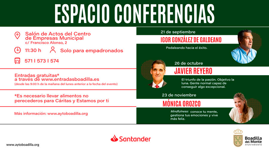 Nuevo ciclo de conferencias en Boadilla sobre la gestión del éxito y las emociones