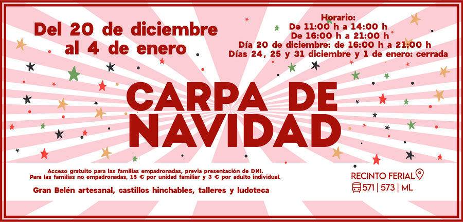 La Carpa de Navidad, abierta desde esta tarde en el Recinto Ferial de Boadilla del Monte