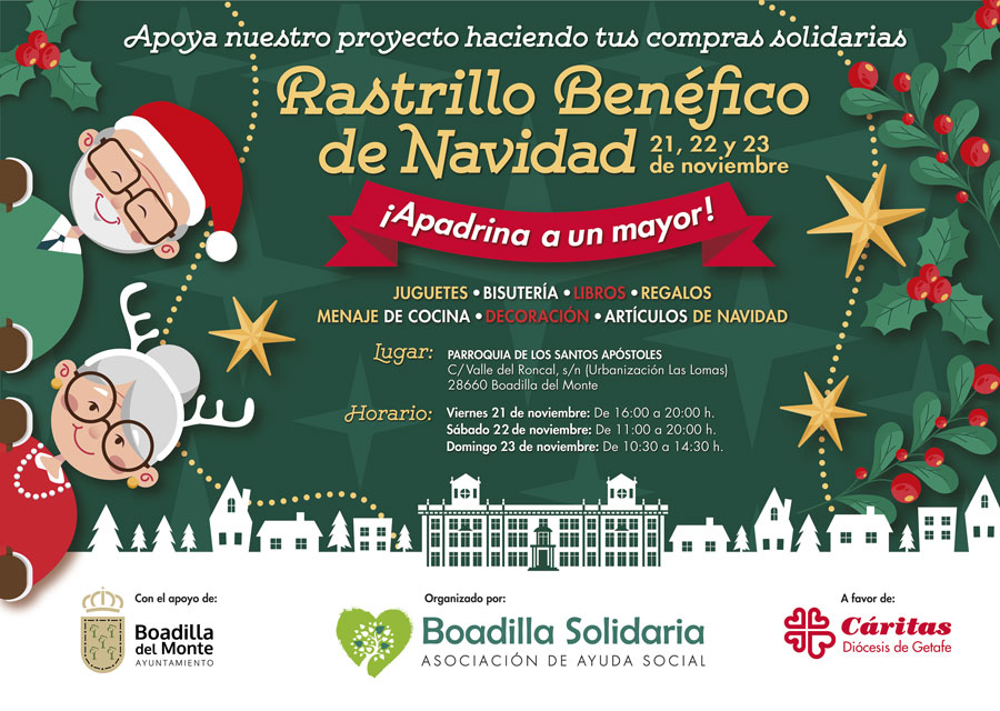 Rastrillo de Navidad: del 21 al 23 de noviembre, en Las Lomas Rastrillo de Navidad: del 21 al 23 de noviembre, en Las Lomas