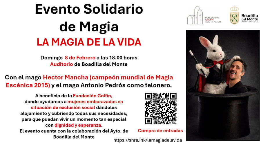 Espectáculo solidario de magia a favor de la Fundación Golfín Espectáculo solidario de magia a favor de la Fundación Golfín