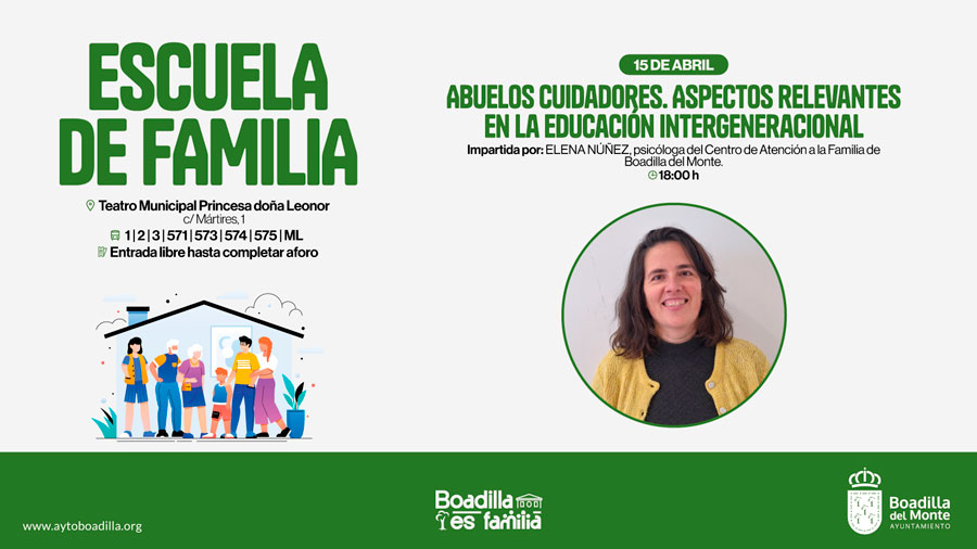 Escuela de Familia: charla sobre el papel de los abuelos como cuidadores Escuela de Familia: charla sobre el papel de los abuelos como cuidadores