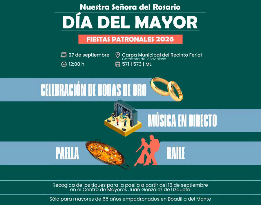 Día del mayor: música, baile y paella en el recinto ferial Día del mayor: música, baile y paella en el recinto ferial