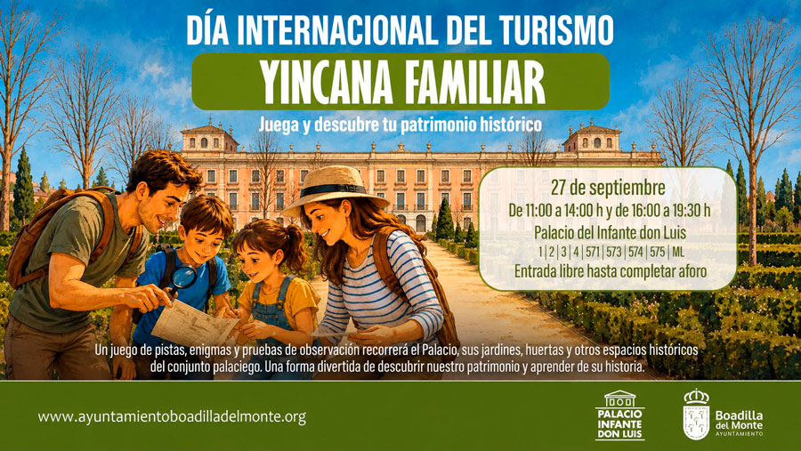 Día Internacional del Turismo: yincana familiar en el palacio de Boadilla del Monte Día Internacional del Turismo: yincana familiar en el palacio de Boadilla del Monte
