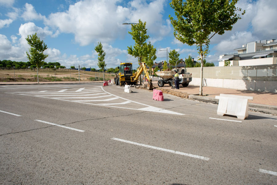 Empieza la construcción de dos nuevas rotondas en Boadilla del Monte