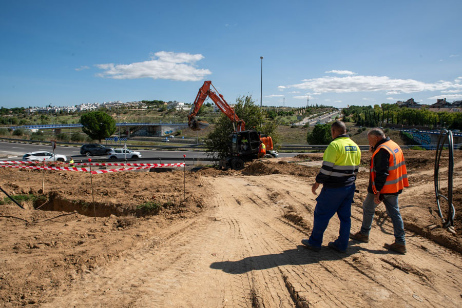 Comienza la construcción del carril de incorporación a la M-50 sur desde la M-513