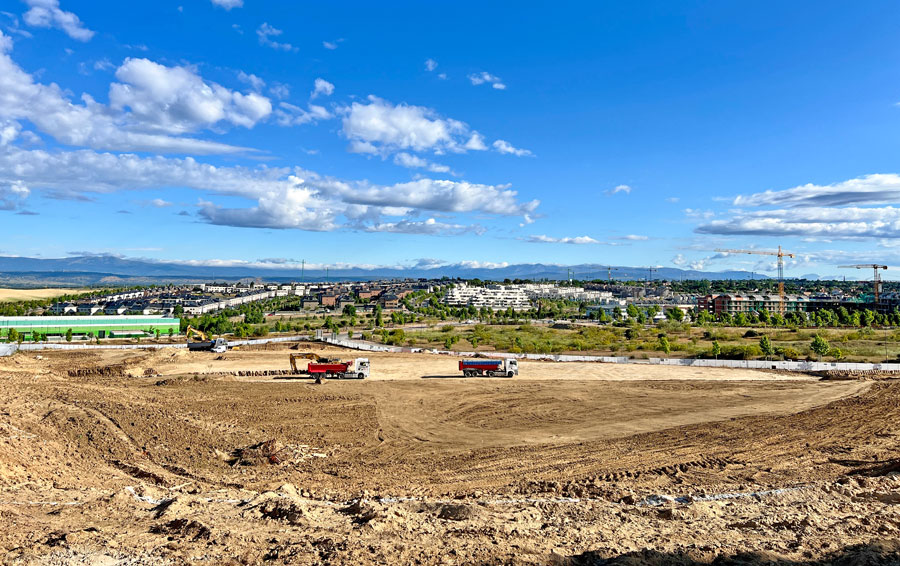 Obras en Boadilla del Monte de construcción de las 524 viviendas de alquiler asequible del Plan Vive de la Comunidad de Madrid