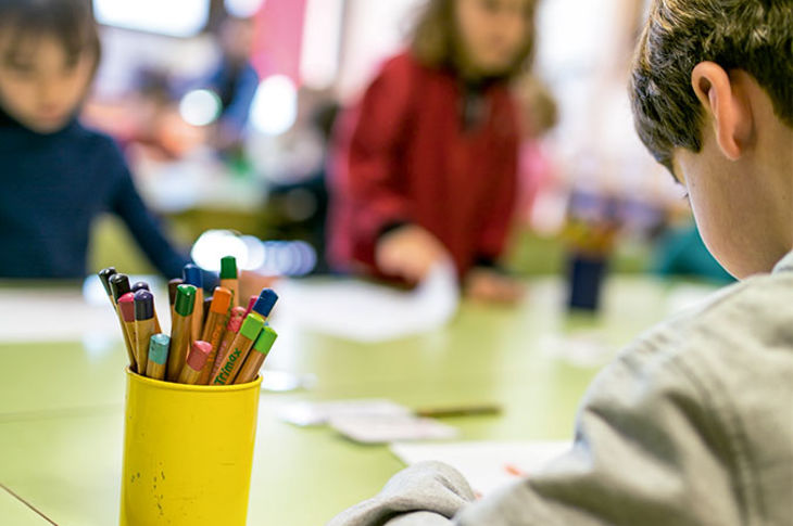 Niños en el aula. Boadilla del Monte.