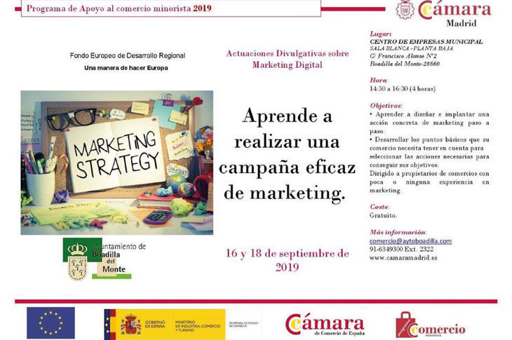 Cursos gratuitos para comercios de marketing y técnicas de venta