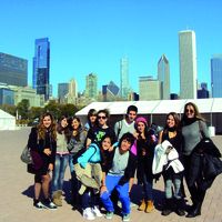 Estudiantes y profesores del Arquitecto Ventura Rodríguez durante su visita a Chicago.